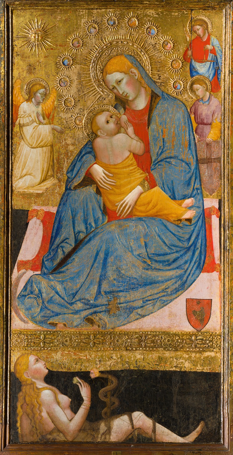 Olivuccio di Ciccarello - The Madonna of Humility with the Temptation of Eve