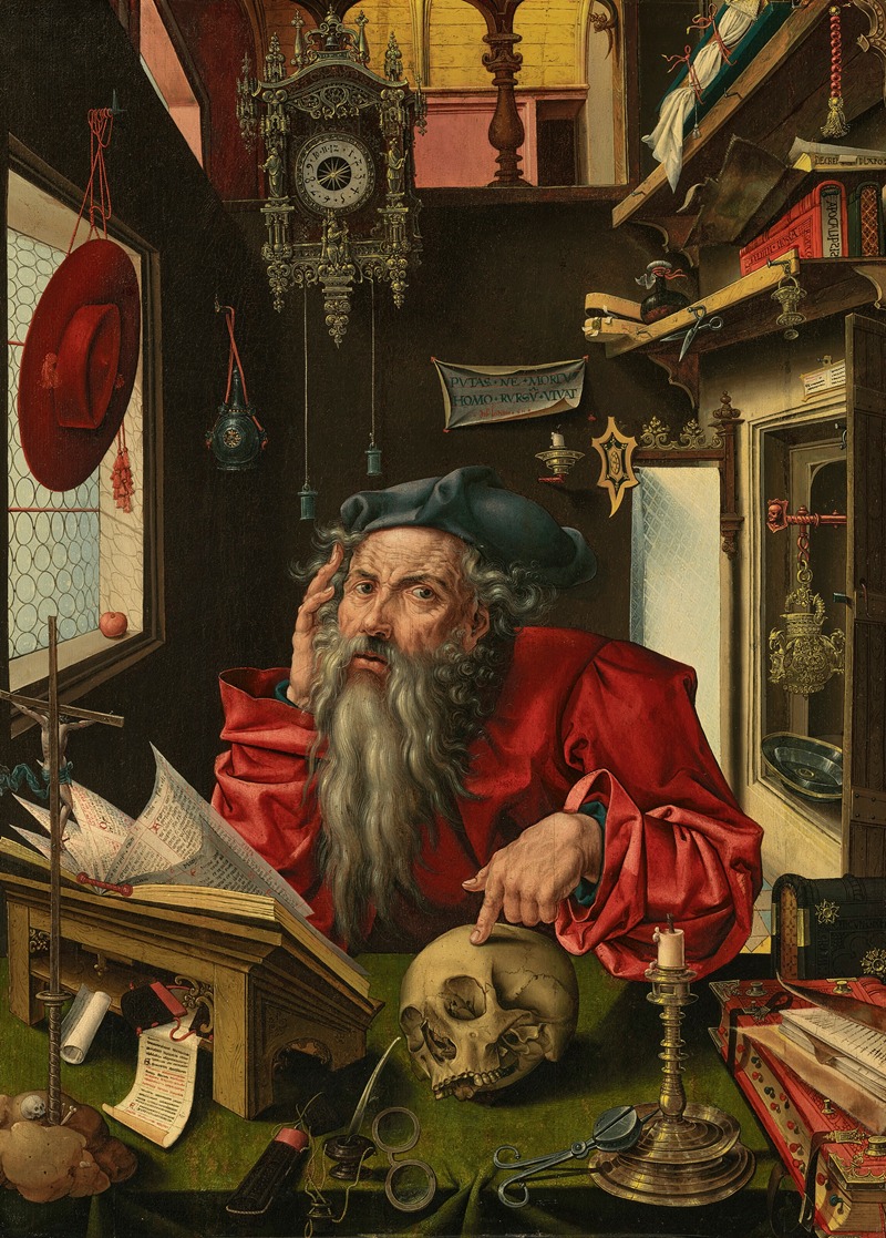 Pieter Coecke van Aelst - Saint Jerome in his study