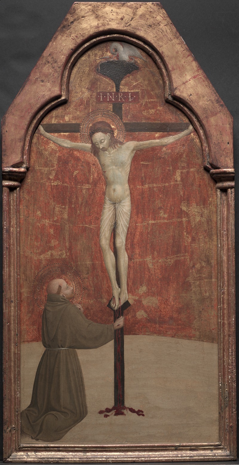 Sassetta - St. Francis Kneeling before Christ on the Cross