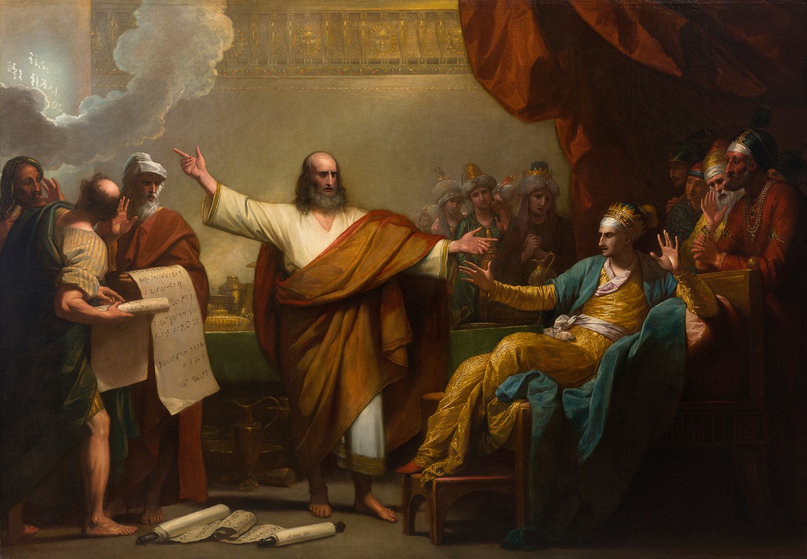 Benjamin West - Daniel Interpreting to Belshazzar the Writing on the Wall