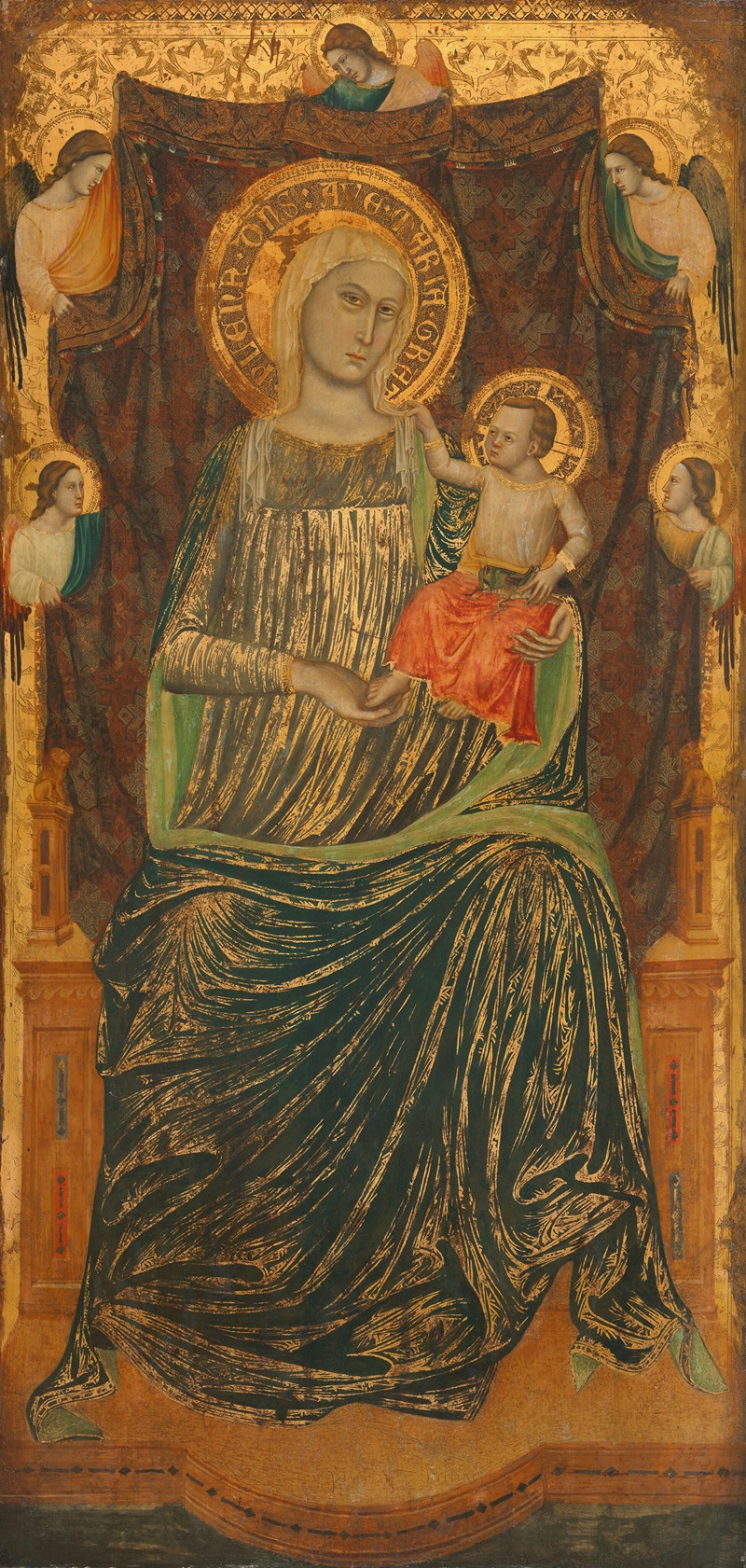 Giovanni Baronzio - Madonna and Child with Five Angels