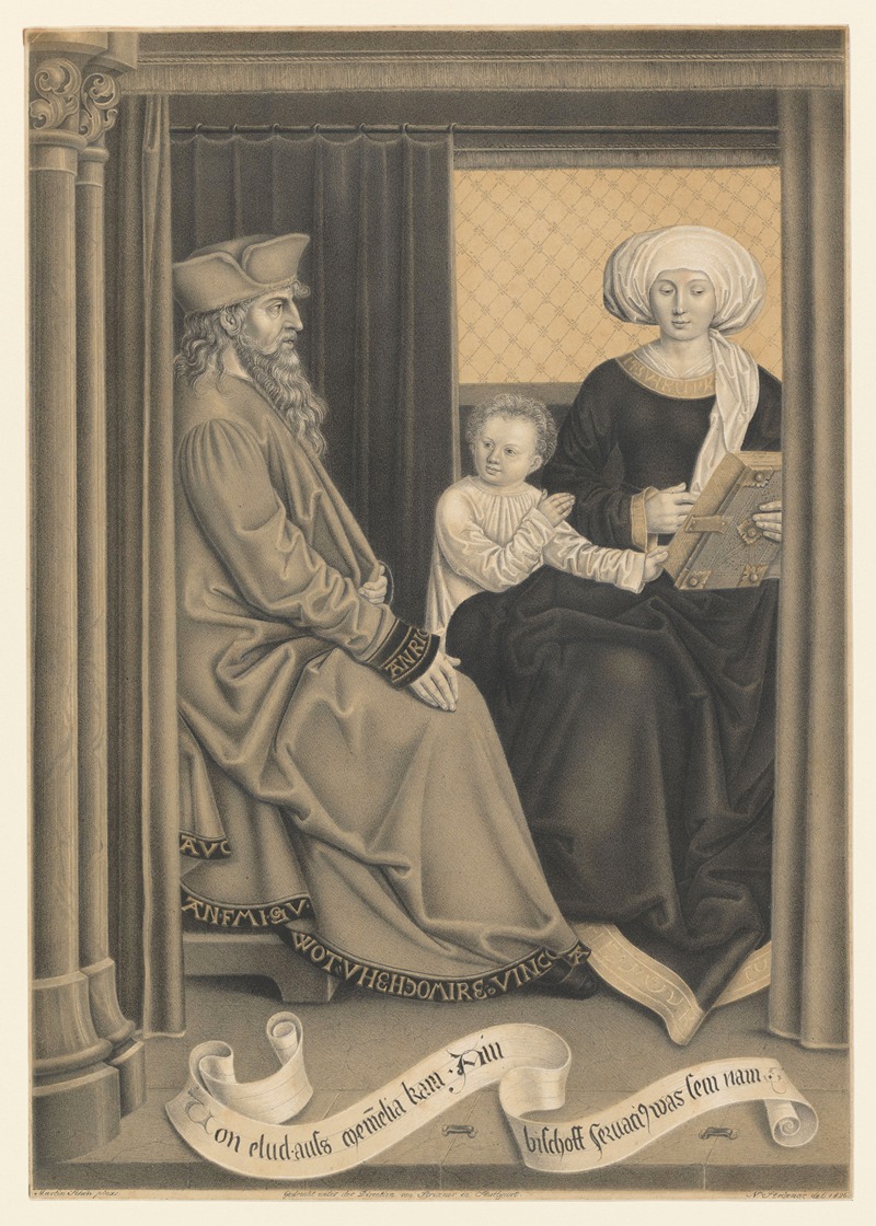 Johann Nepomuk Strixner - Bishop Servatius with a woman and child