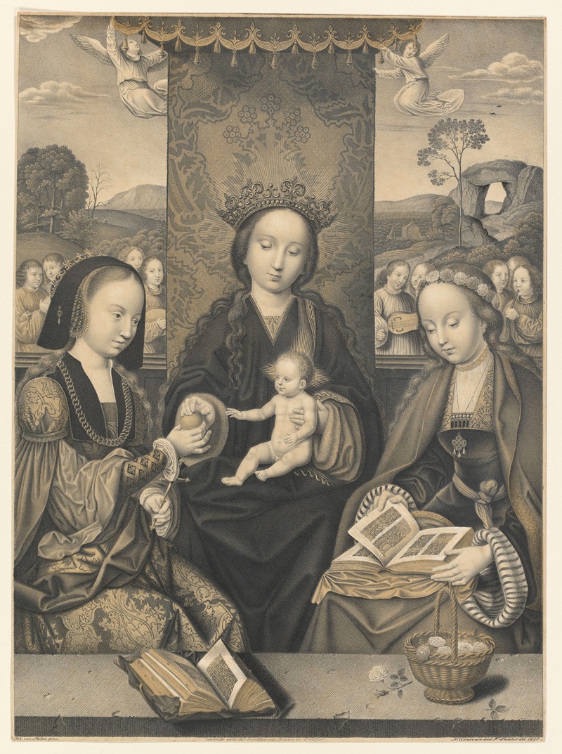 Johann Nepomuk Strixner - Mary with child and two female saints