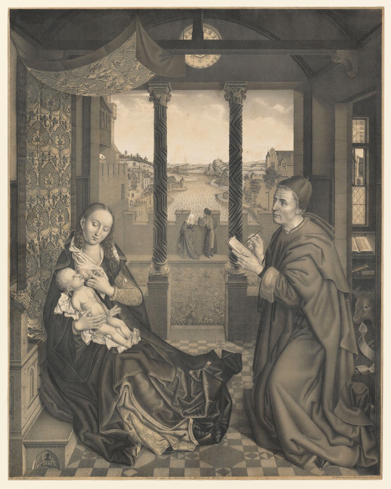 Johann Nepomuk Strixner - Saint Luke draws Mary with child