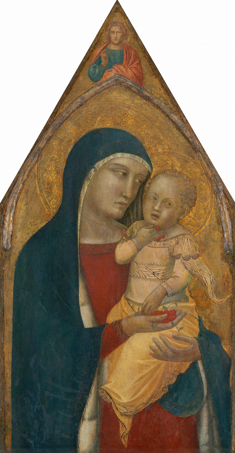 Pietro Lorenzetti - Madonna and Child, with the Blessing Christ