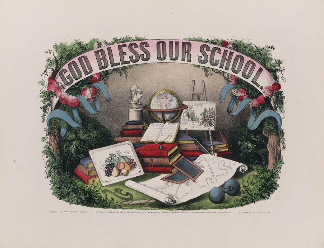 Currier & Ives. - God bless our school