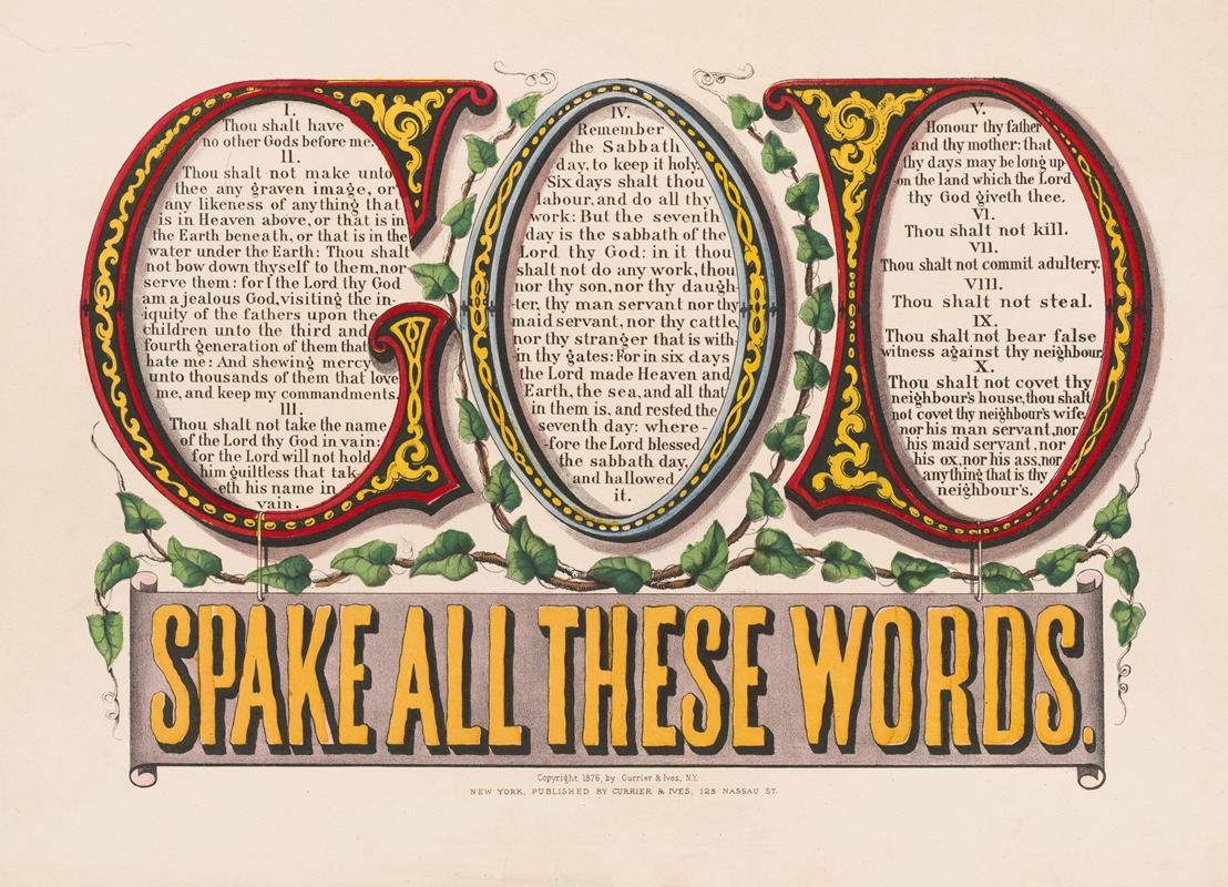 Currier & Ives. - God spake all these words