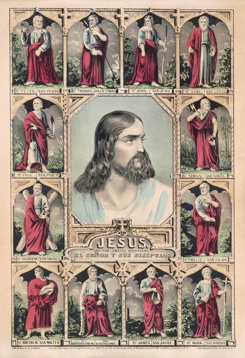 Currier & Ives. - Jesus and the twelve apostles