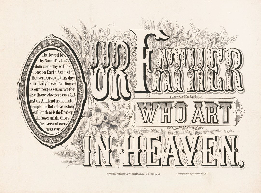 Currier & Ives. - Our father who art in heaven