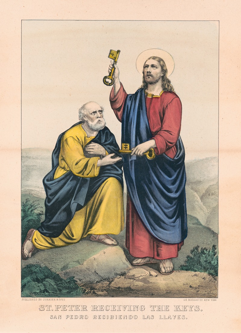 Currier & Ives. - St. Peter receiving the keys