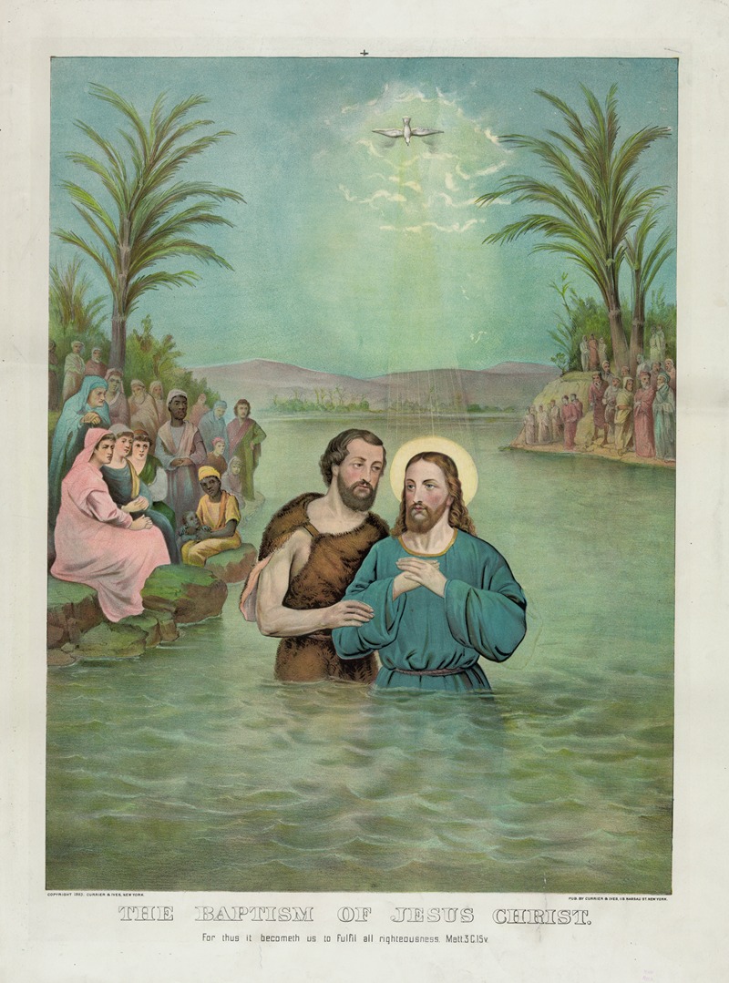 Currier & Ives. - The Baptism of Jesus Christ