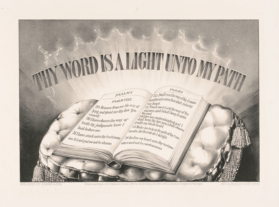 Currier & Ives. - Thy word is a light unto my path