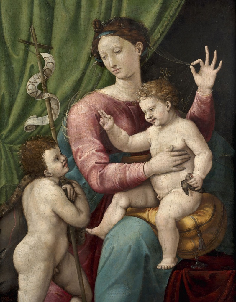 Luca Penni - The Virgin and Child with the little saint John the Baptist