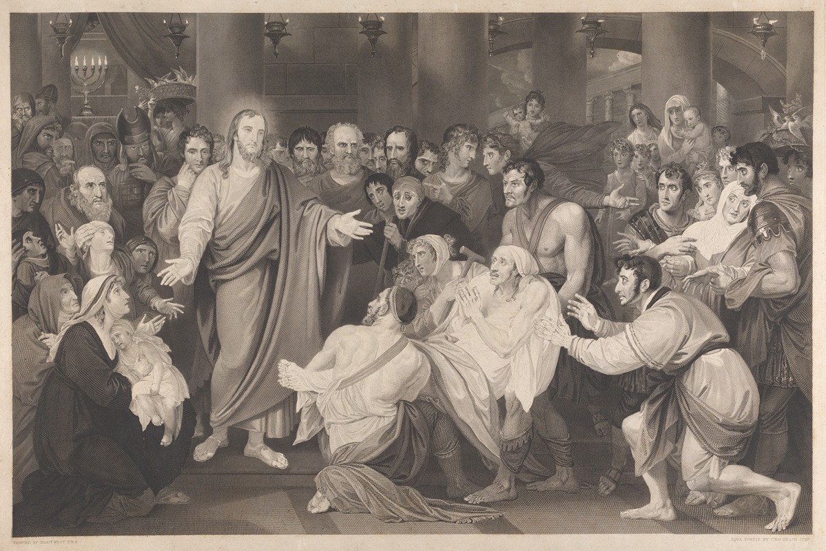 Benjamin West - Our Saviour healing the sick in the Temple