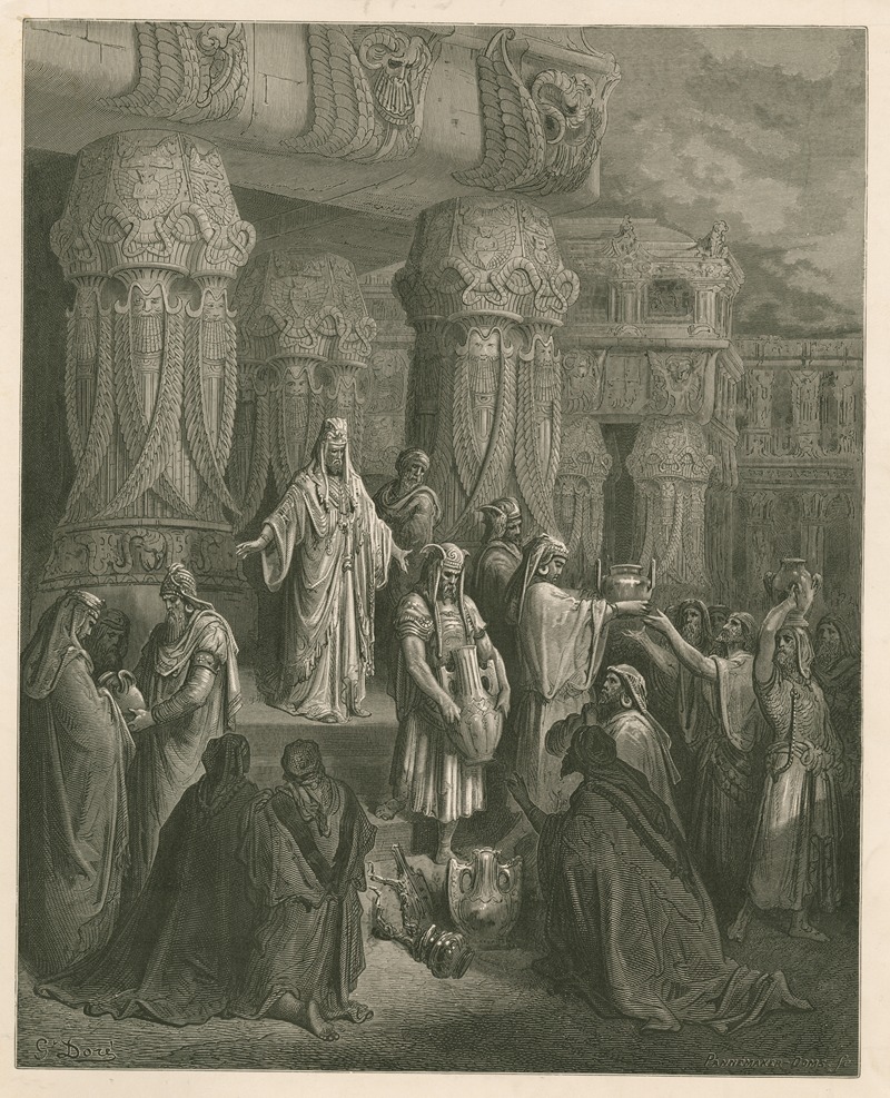 Gustave Doré - Cyrus rendant les vases du temple de Jérusalem