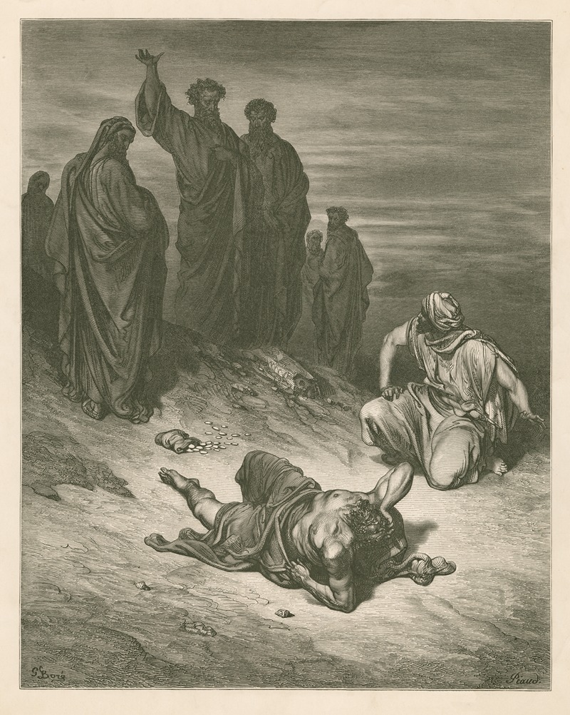 Gustave Doré - Mort d’Ananie