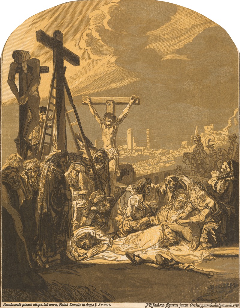 John Baptist Jackson - Descent from the Cross (after Rembrandt van Rijn)