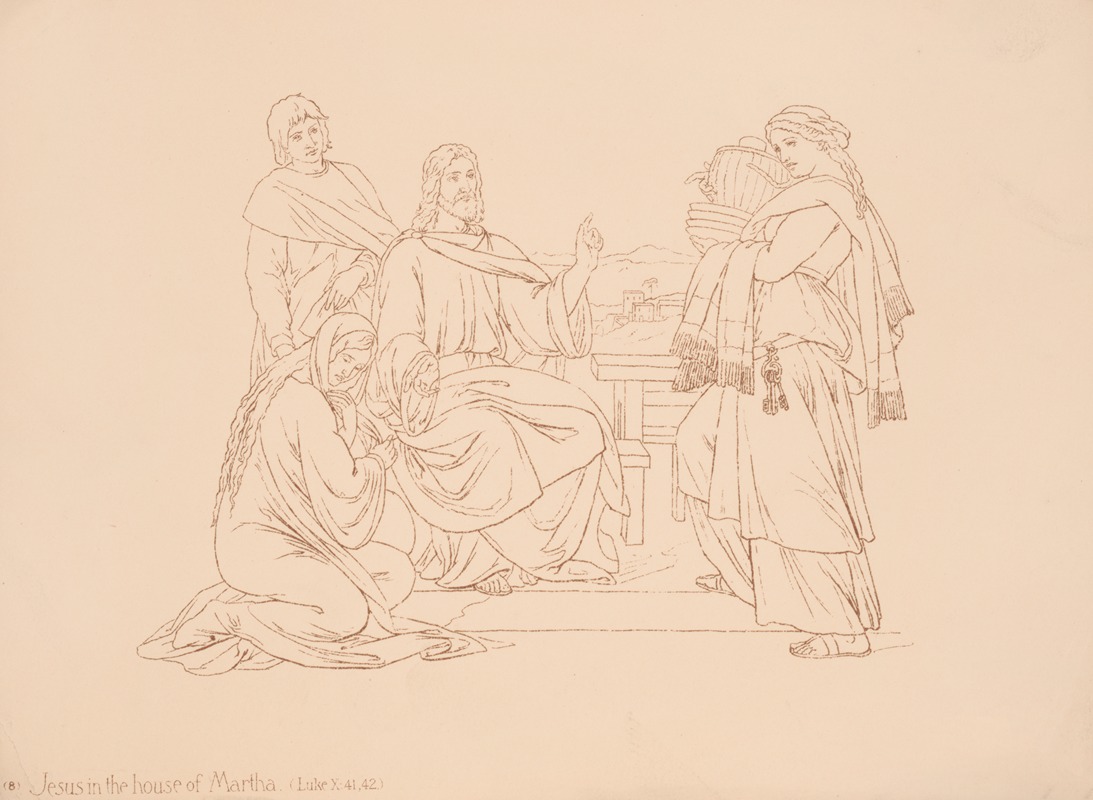 Louis Prang & Co. - Jesus in the house of Martha (Luke X;41, 42)