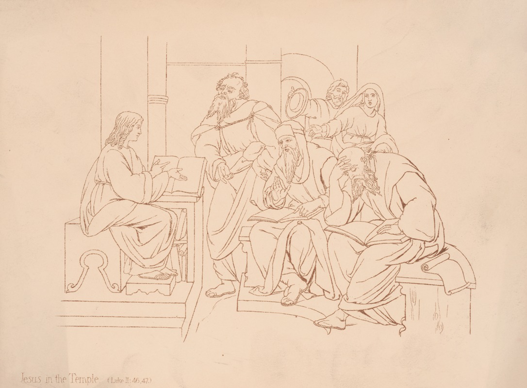 Louis Prang & Co. - Jesus in the Temple (Luke II;46,47)