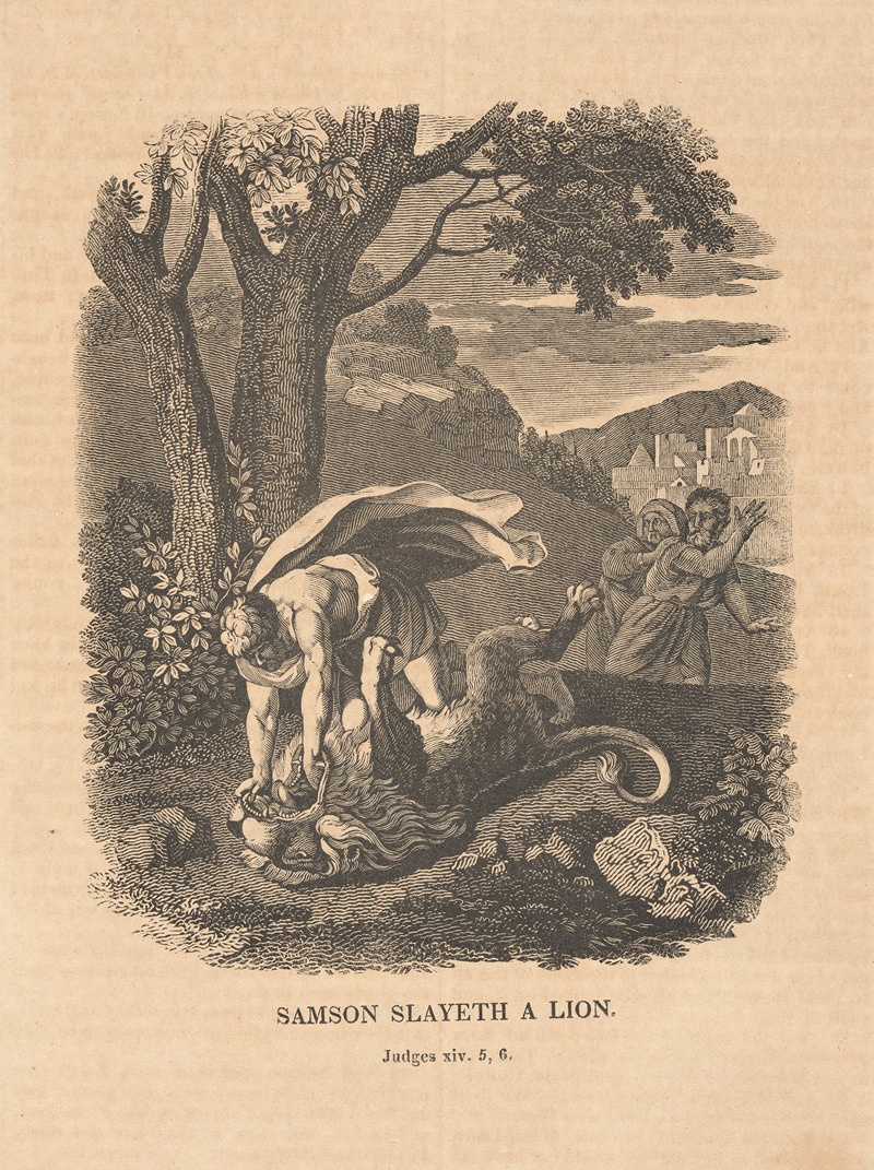 Alexander Anderson - Samson slayeth a lion