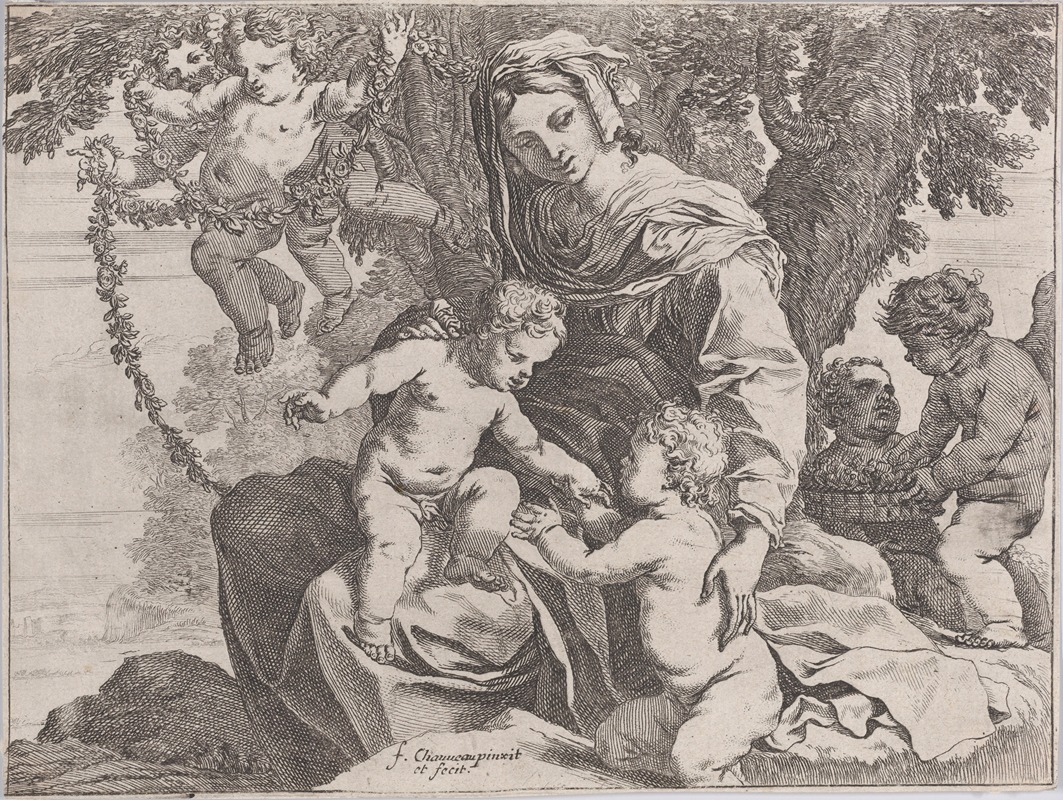 François Chauveau - Virgin and Child with John the Baptist