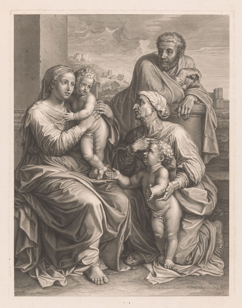 Francois de Poilly - Elisabeth shows the young John the Baptist to the Holy Family