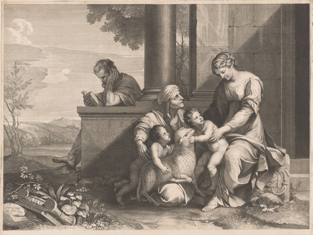 Francois de Poilly - Holy Family with Elizabeth and John the Baptist