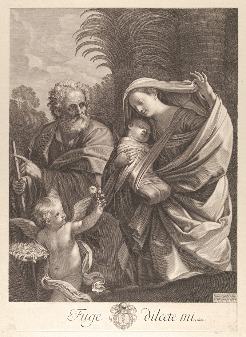 Francois de Poilly - The Flight into Egypt, after Reni