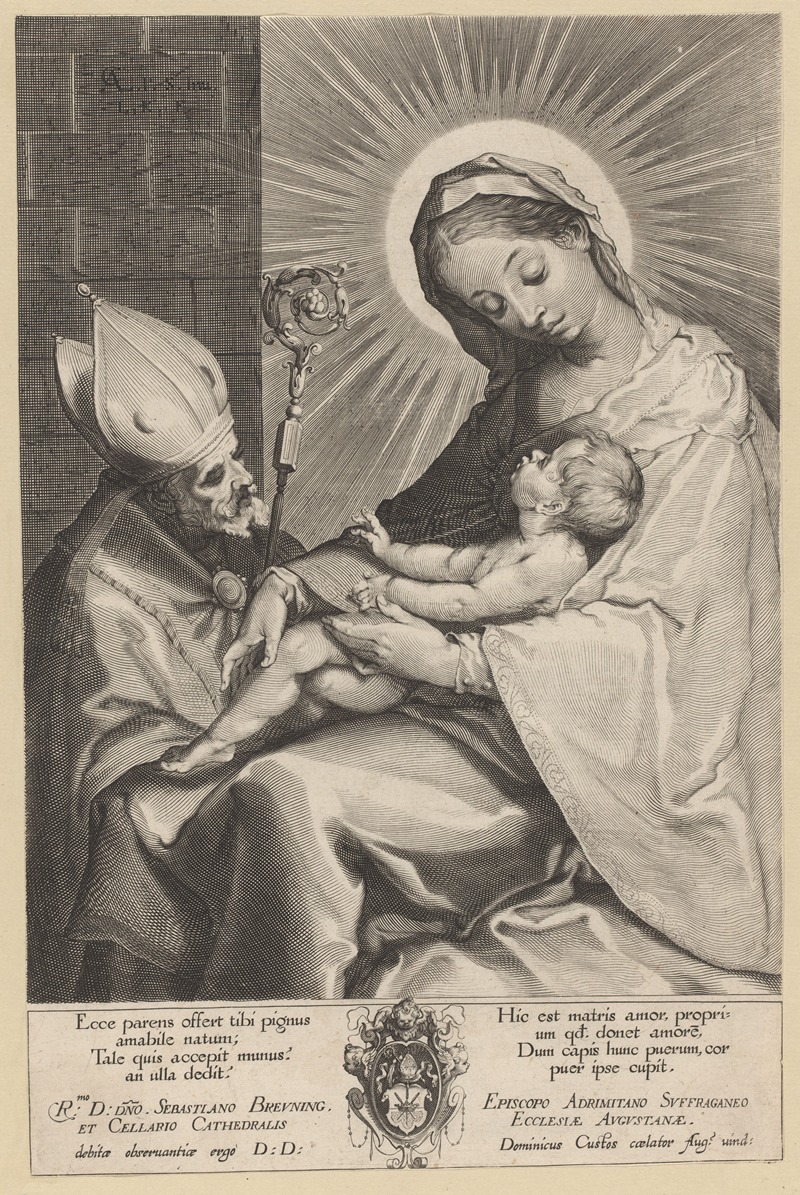 Lucas Kilian - Mary and Child Adored by a Bishop