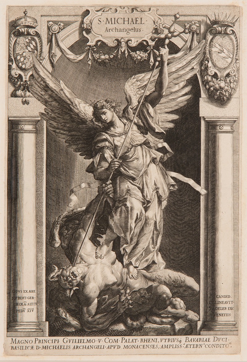 Lucas Kilian - The Archangel Michael Defeating Satan, in a Niche