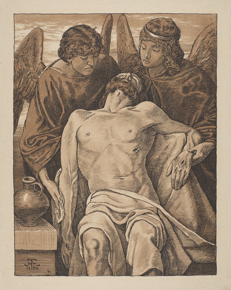 Hans Thoma - Angelic Pietà