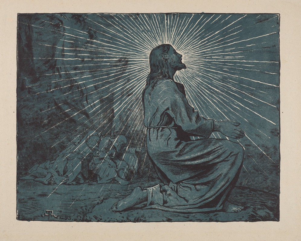 Hans Thoma - Christ Praying on the Mount of Olives