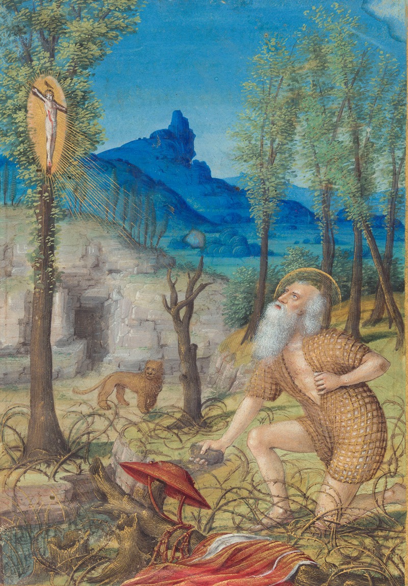 Jean Bourdichon - St. Jerome in Penance in a Hermitage
