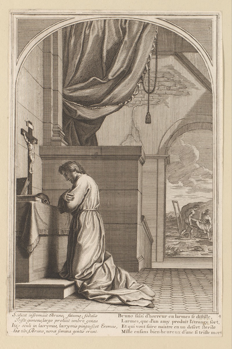 François Chauveau - Saint Bruno in prayer