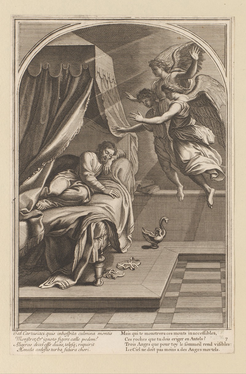 François Chauveau - Angels appear in a dream to Saint Bruno