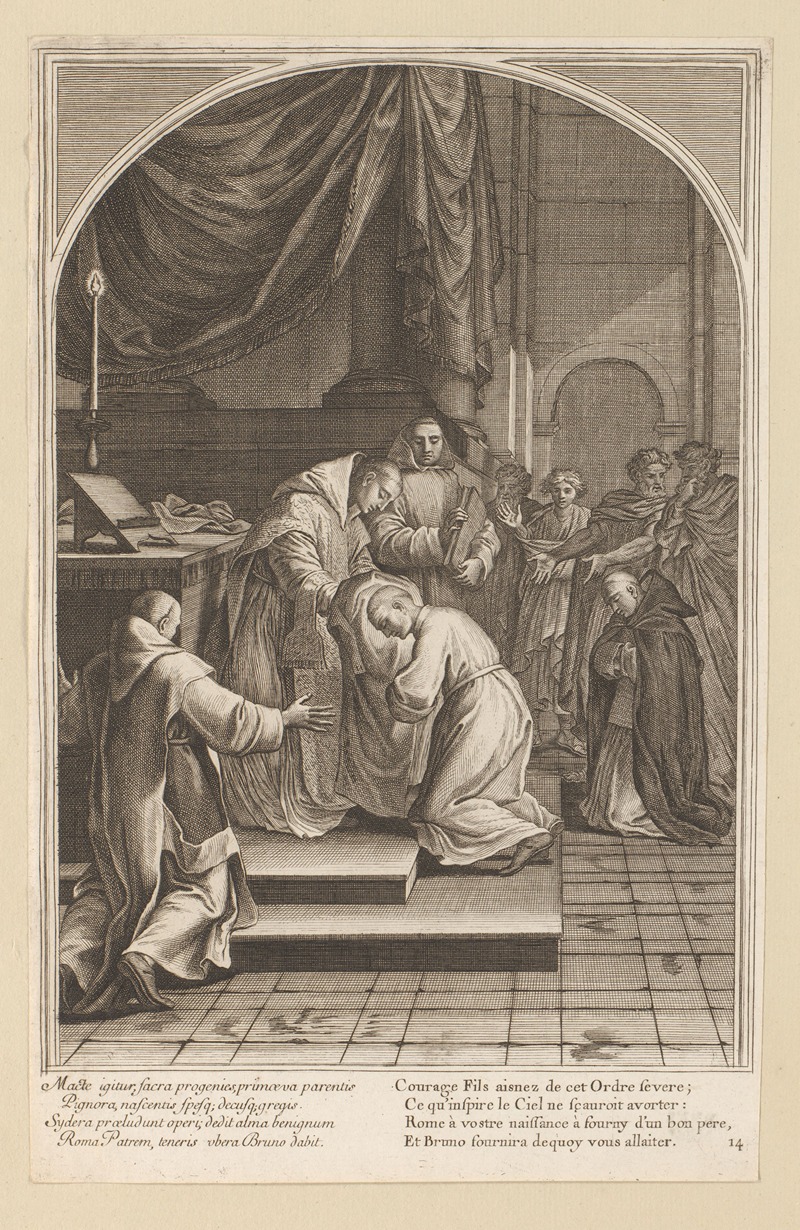 François Chauveau - Saint Bruno bestows the order’s habit