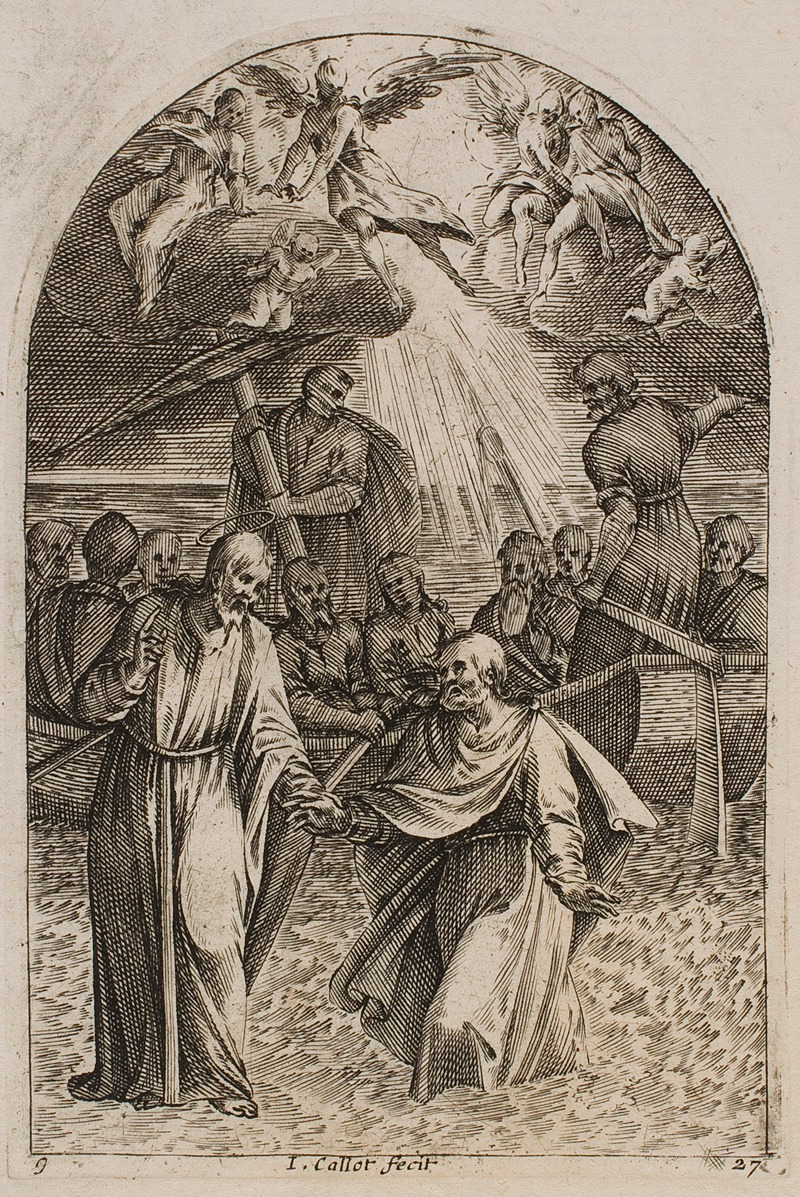 Jacques Callot - Jesus and St. Peter Walking on the Water