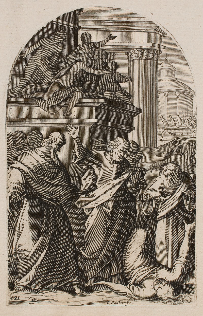 Jacques Callot - Saphira Punished with Death