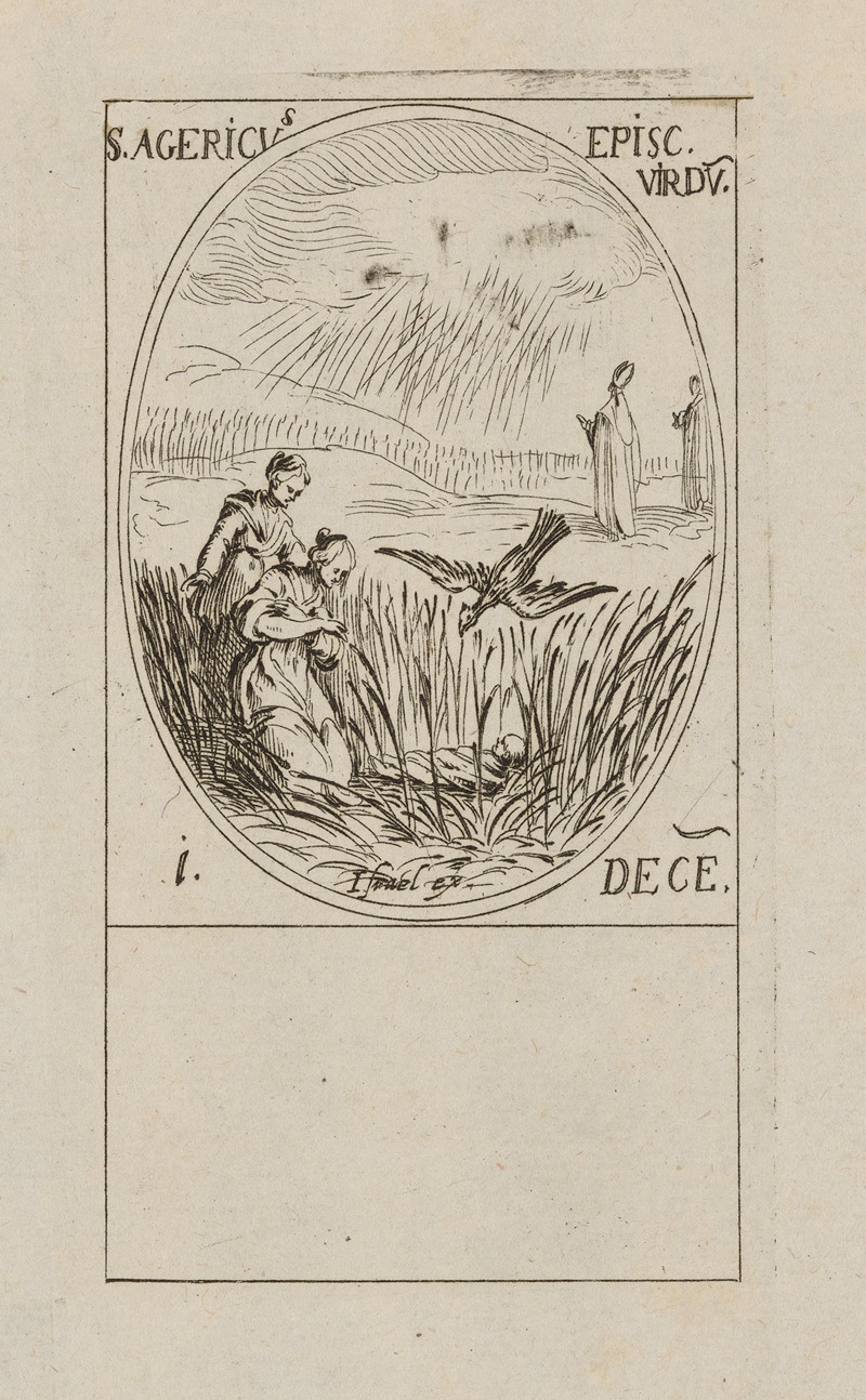 Jacques Callot - St. Agericus Bishop of Verdun. 1 December