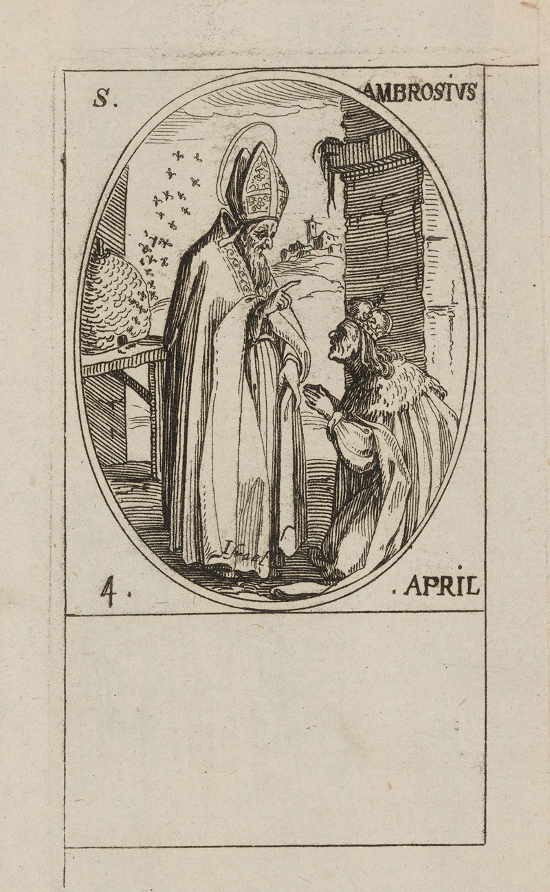 Jacques Callot - St. Ambrose. 4 April