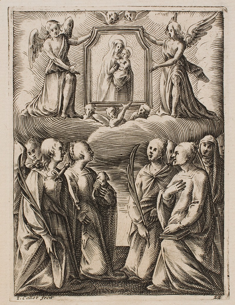 Jacques Callot - The Adoration of the Virgin and Child