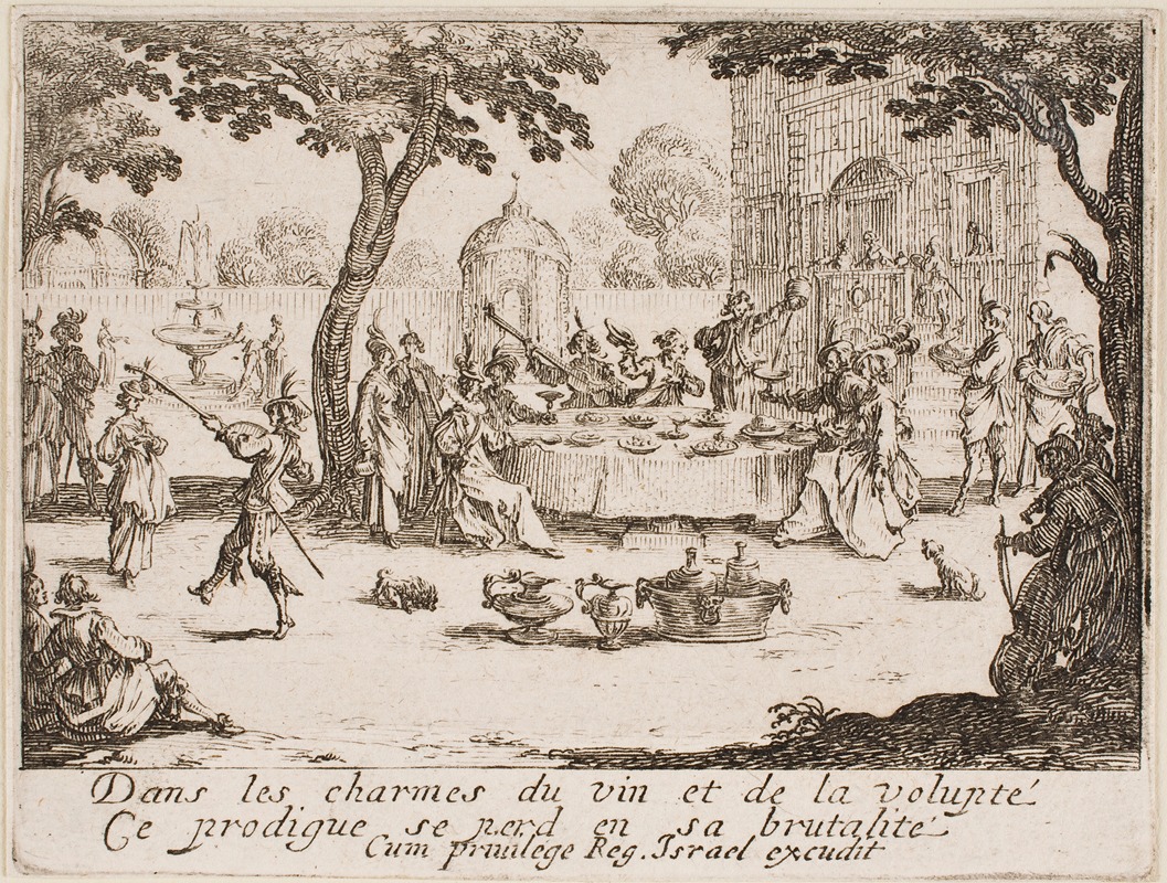 Jacques Callot - The Prodigal Son Wastes his Fortune