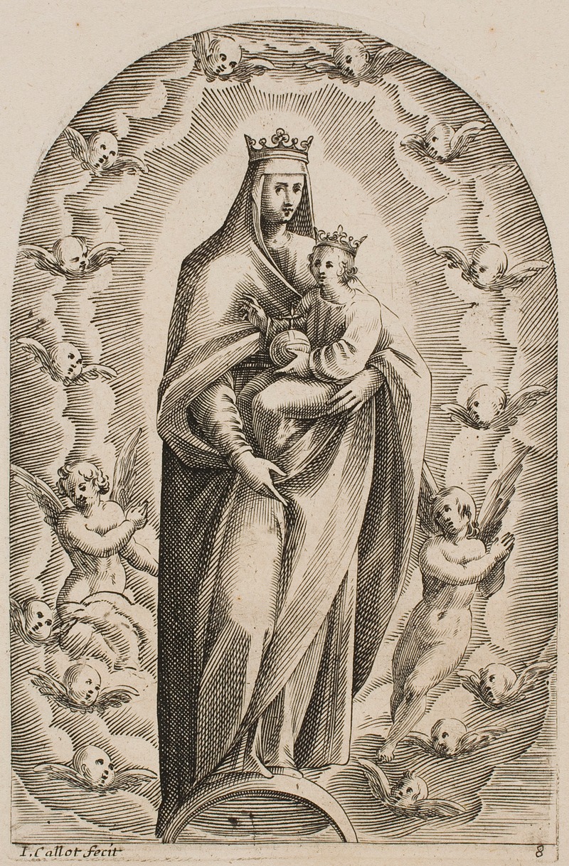 Jacques Callot - The Virgin Standing on a Crescent