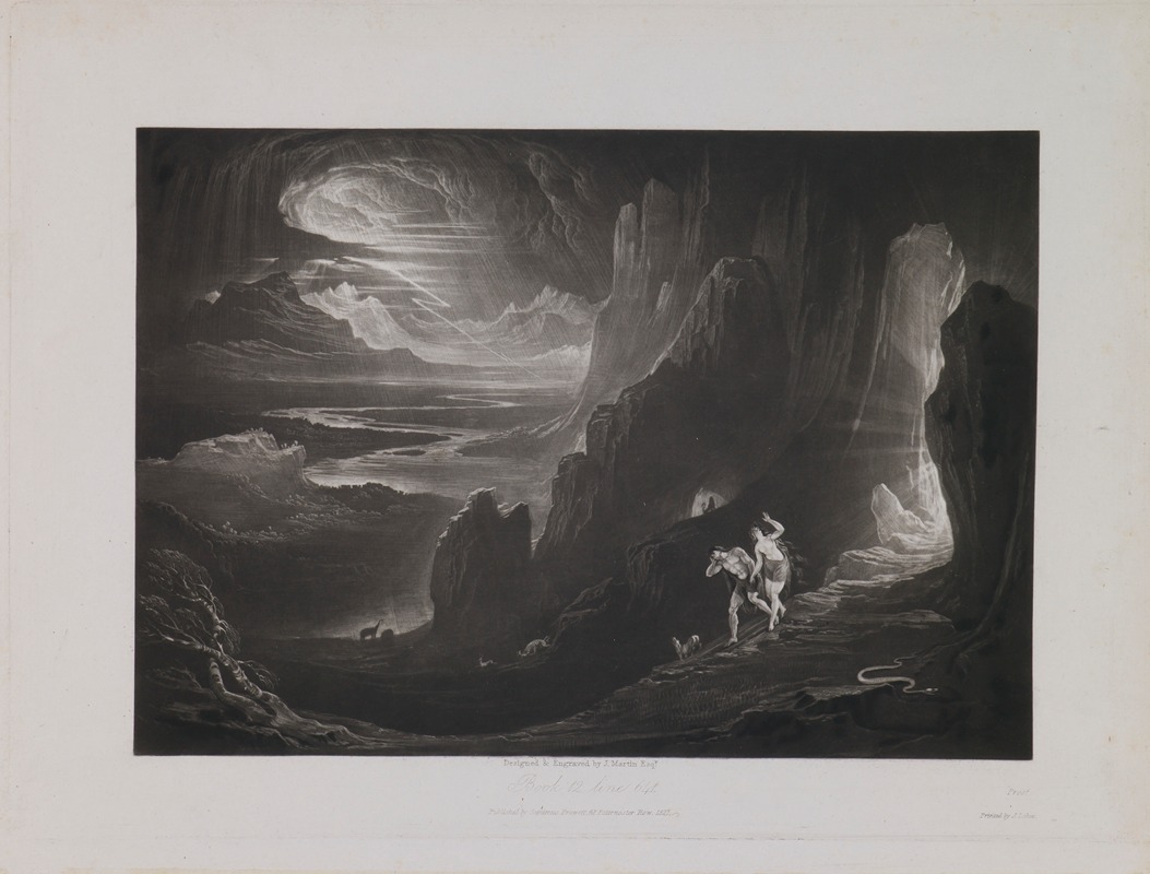 John Martin - Adam and Eve Driven Out of Paradise (Book 12, Line 641)