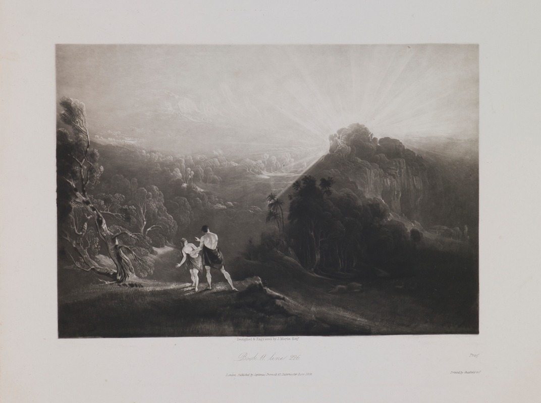 John Martin - Approach of the Archangel Michael (Book 11, Line 226)