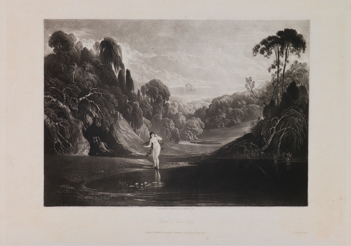 John Martin - Eve at the Fountain (Book 4, Line 453)
