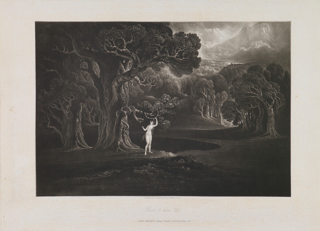 John Martin - Satan Tempting Eve (Book 9, Line 780)