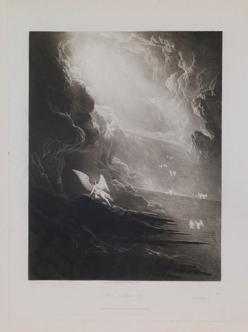 John Martin - Satan Viewing the Ascent to Heaven (Book 3, Line 501)