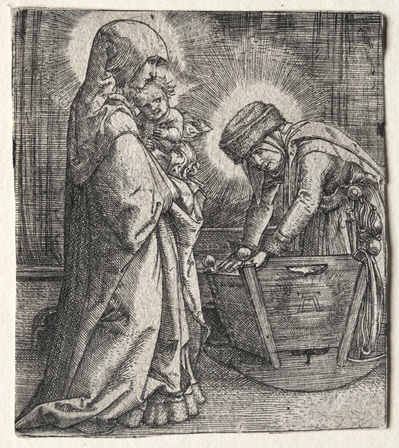 Albrecht Altdorfer - The Virgin with the Child and St. Anne at the Cradle