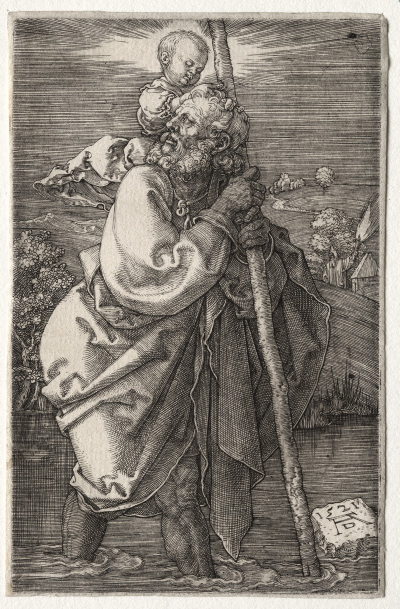 Albrecht Dürer - St. Christopher, Facing to the Left
